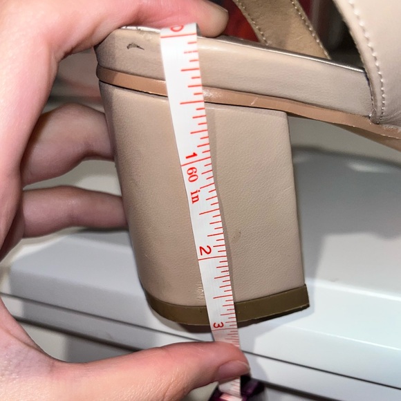 French connection women’s size 9.5 block heel nude. - Picture 4 of 5